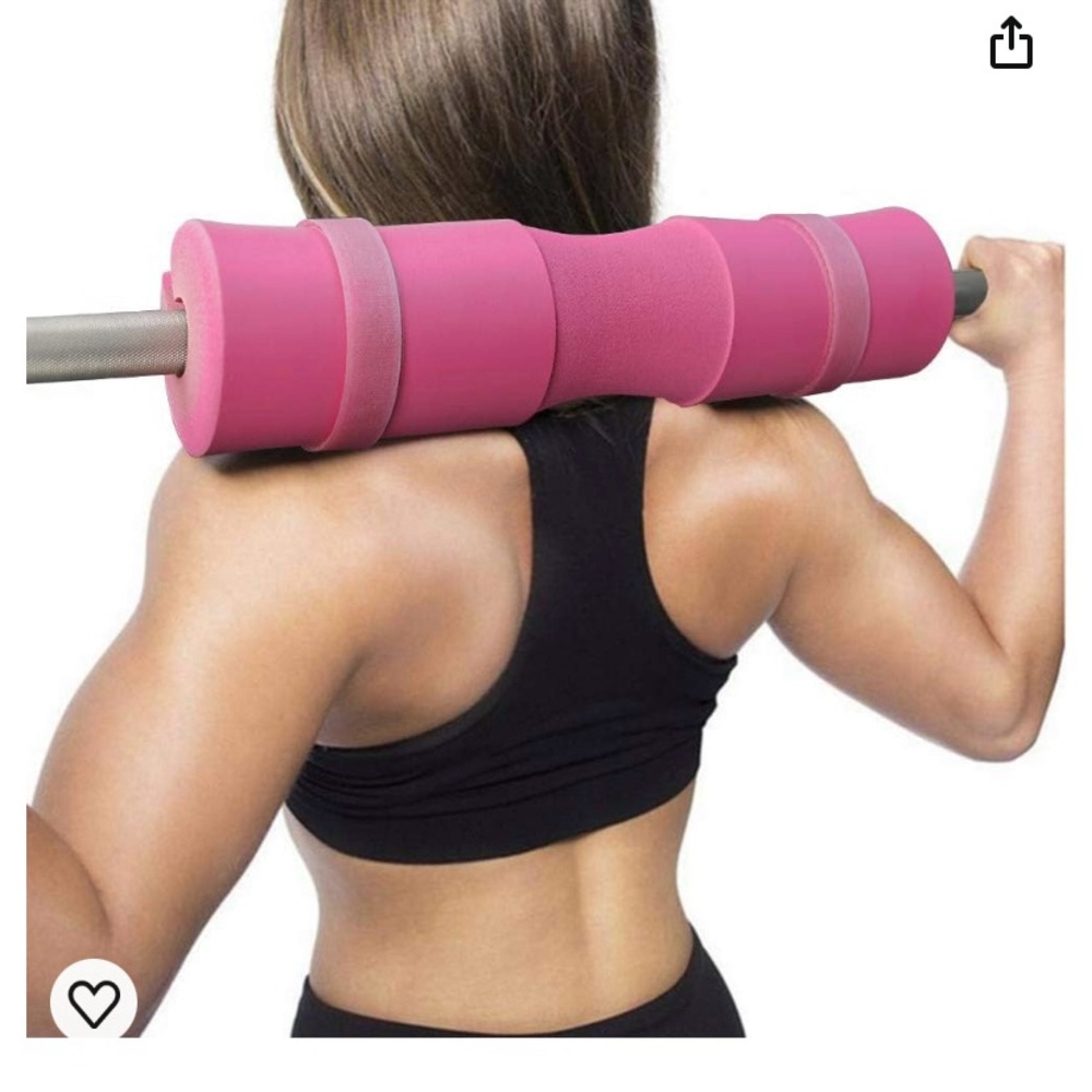 Pink Barbell Squat Pad for Standard Set, Barbell Pad for Hip Thrusts